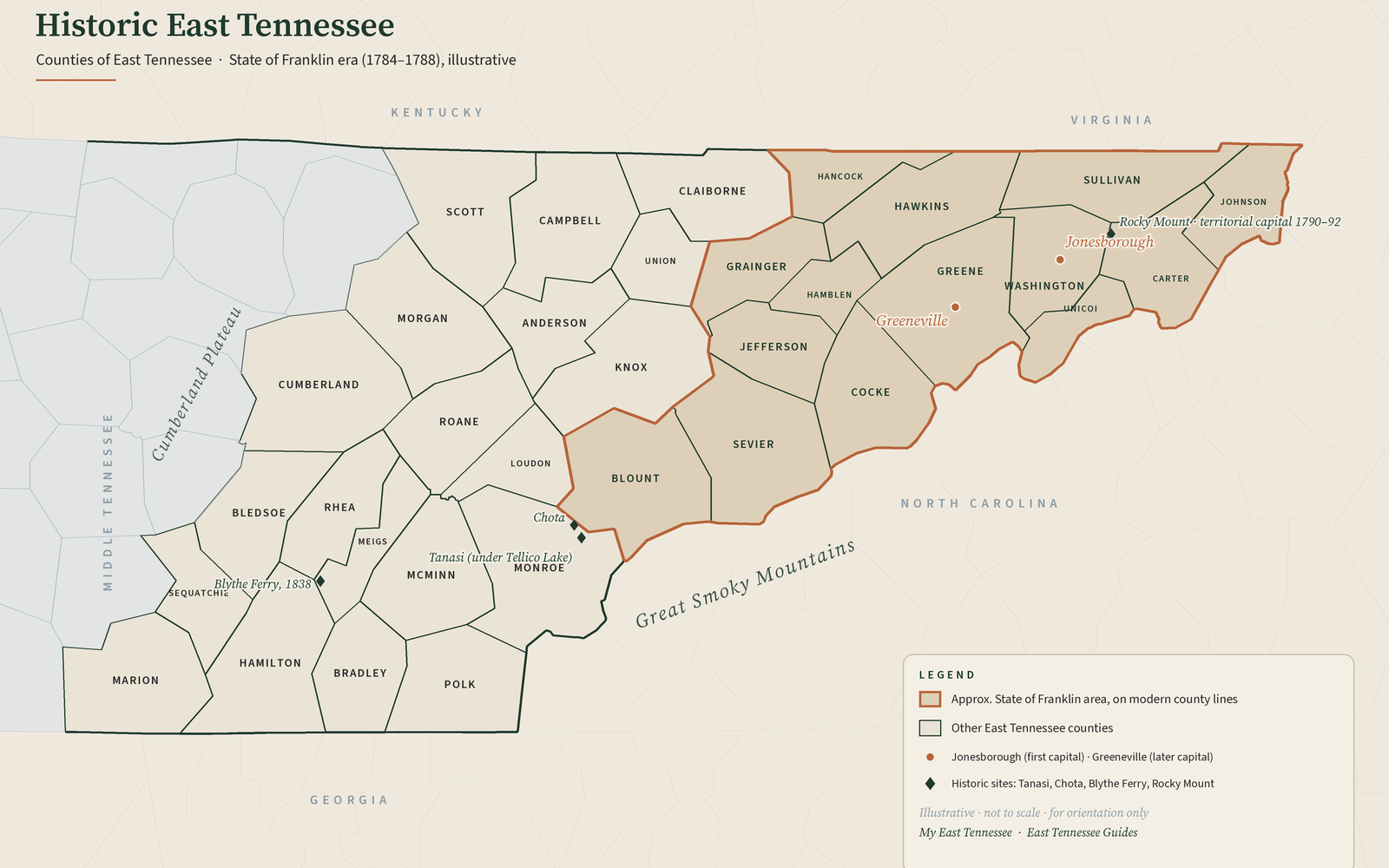East Tennessee Counties — misty ridges hub banner
