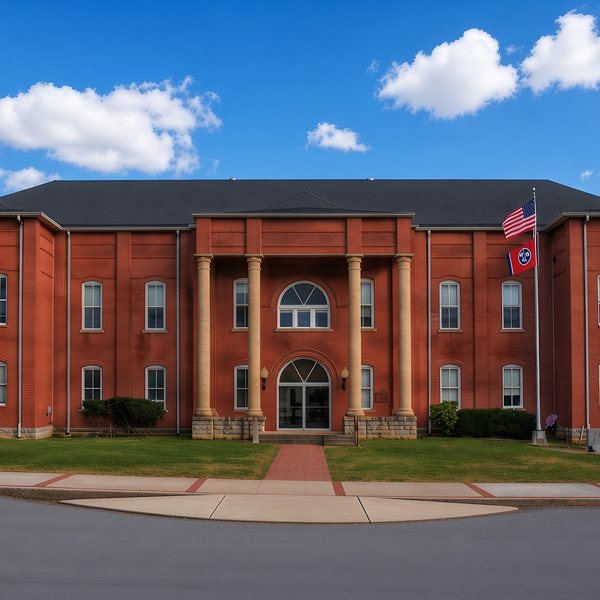 Bledsoe Courthouse — no title — Bledsoe County poster (AI-assisted artwork)