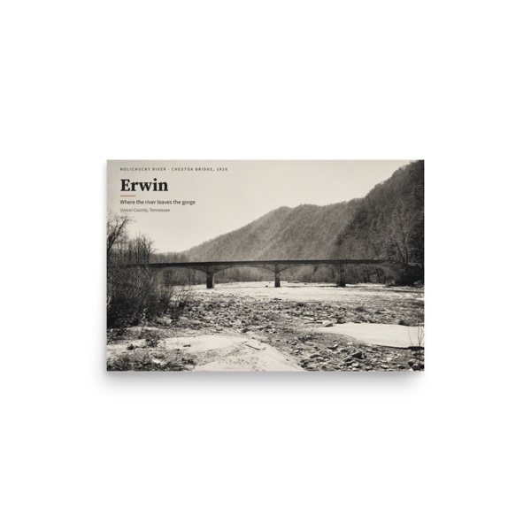 Chestoa Bridge on the Nolichucky — Erwin poster