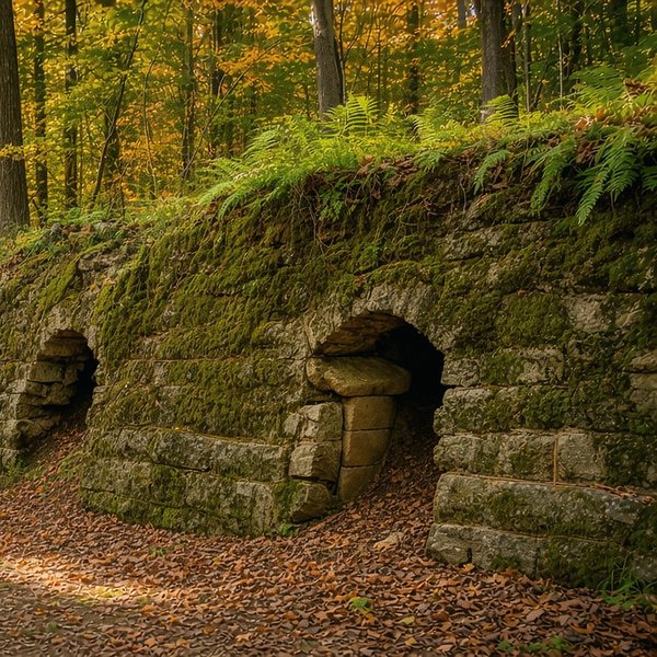 Dunlap Coke Ovens — no title — Sequatchie County poster (AI-assisted artwork)