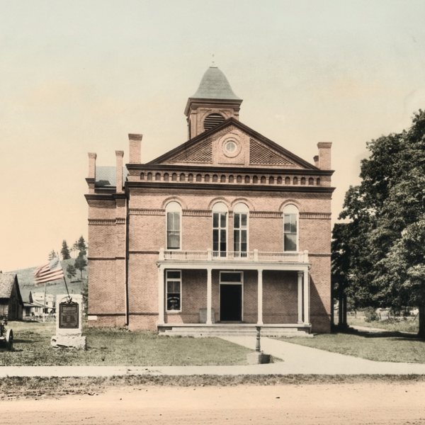 Johnson County Courthouse — no title — Johnson County poster (AI-assisted artwork)