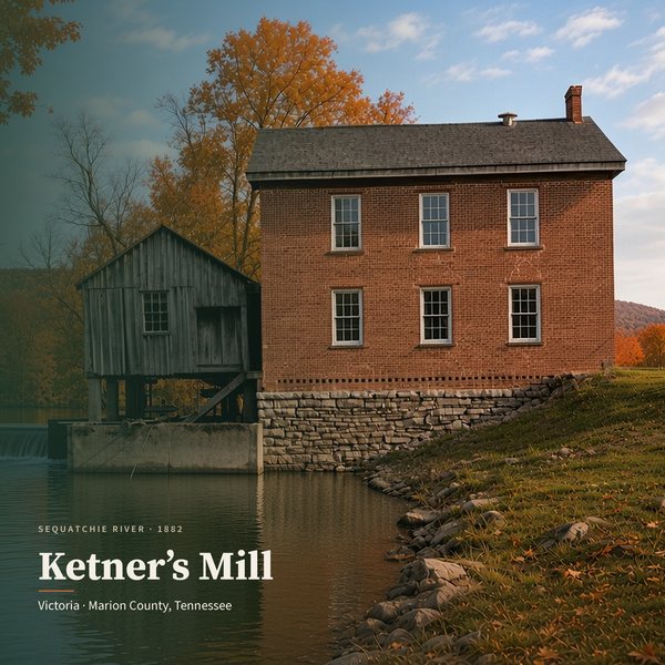 Ketner’s Mill — Marion County poster (AI-assisted artwork)