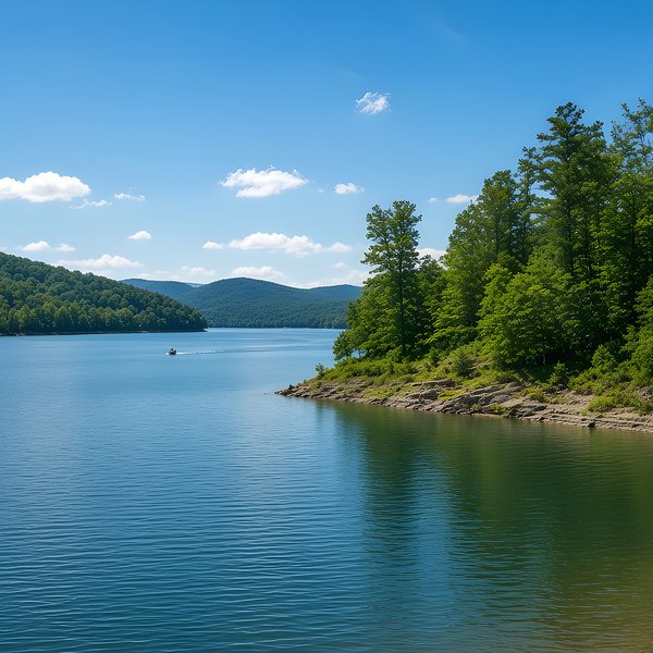 Norris Lake, summer — no title poster