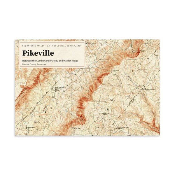 Pikeville 1910 USGS map of the Sequatchie Valley — Pikeville poster
