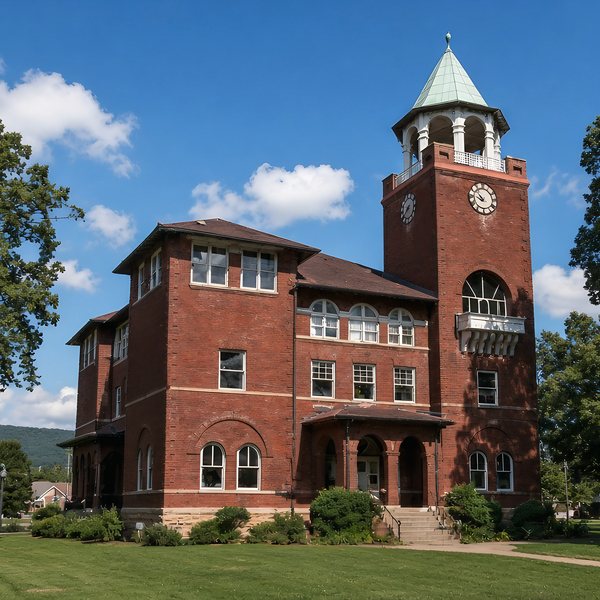 Rhea County Courthouse — no title — Rhea County poster (AI-assisted artwork)