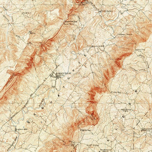 Sequatchie Valley 1910 Map — no title — Bledsoe County poster