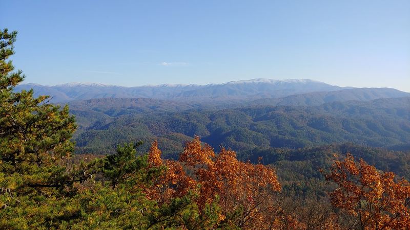 First Snow & Autumn Oaks at Look Rock
