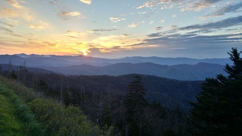 Smokies sunrise ridges